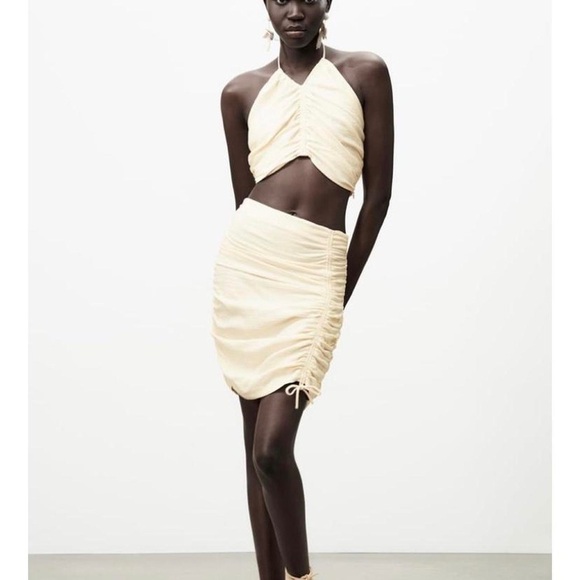 Zara Dresses & Skirts - Zara Gauzy Halter & Pencil Skirt Set (Med/Small)